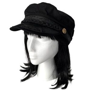 Epoch Black Nautical Style Newsboy Cap